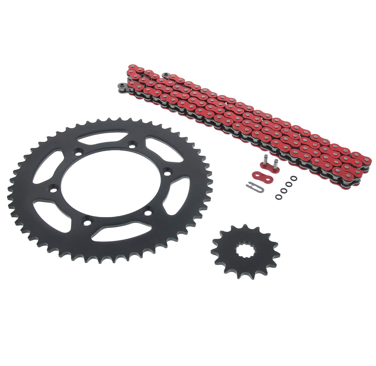 Red O Ring Chain And Sprocket Kit 15 52 120l For Yamaha Wr450f 2003 To 2014 Steel Front Rear Sprockets