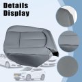 Gray Front Driver Side Bottom Replacement Leather Seat Cover Top Lean Back For Ford F150 Lariat 2009 2010 2011 2012 2013 2014