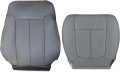 Gray Front Driver Side Bottom Replacement Leather Seat Cover Top Lean Back For Ford F150 Lariat 2009 2010 2011 2012 2013 2014 