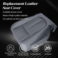 Gray Front Driver Side Bottom Replacement Leather Seat Cover Top Lean Back For Ford F150 Lariat 2009 2010 2011 2012 2013 2014