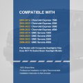 4pcs Switchback E-led Drl Composite Headlights Assembly And Bumper Lamps Compatible With Chevy Express Gmc Savana 1500-4500