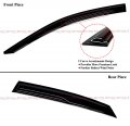 Premium 3d Wavy Sport Black Window Visor Rain Guard Deflector Compatible For 2022-2023 Lexus Nx250 Nx350 Nx450h