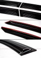 Premium 3d Wavy Sport Black Window Visor Rain Guard Deflector Compatible For 2022-2023 Lexus Nx250 Nx350 Nx450h