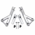 Httmt- Silver Rear Passenger Footpeg Bracket Pedal Compatible With 2018-2020 Ducati Panigale V4 S P N Mt390-049-sr