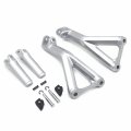 Httmt- Silver Rear Passenger Footpeg Bracket Pedal Compatible With 2018-2020 Ducati Panigale V4 S P N Mt390-049-sr