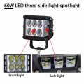 Side Shooter Led Light Pods Skyworld 2pcs 4 Inch 60w Strobe Works Spotlights 6000k White Off Road Driving Bumper Light Fog Lamp