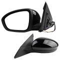 Dasbecan Driver Side Mirror For 2019-2023 Nissan Altima Non-heated Manual Fold Power Adjustment Left Door 3pins Painted Black 