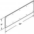 Prime-line Mp4704 Kickplate 6 In X 34 Solid Brass Construction Polished Finish Single Pack