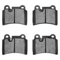 Disc Brake Pads For Volkswagen Touareg 2007 2008 2009 Front Electronic Wear Sensor 4000 Hybridynamic Series 2 76 In Pad Height 