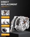 Alternator 13973 Amt0153 113657 Fit For 1997 1998 1999 Accent 1996 2000 Elantra 2001 Tiburon 90 Amp Automotive Replacement