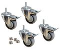 Powertec 17201 3 Tpr Swivel Dual Lock Caster Kit 4 Pack 