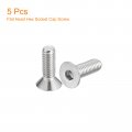 Uxcell 5 16-18x1 Flat Countersunk Head Socket Cap Screws 5pcs 304 Stainless Steel Hex Full Thread Bolts