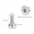Uxcell 5 16-18x1 Flat Countersunk Head Socket Cap Screws 5pcs 304 Stainless Steel Hex Full Thread Bolts