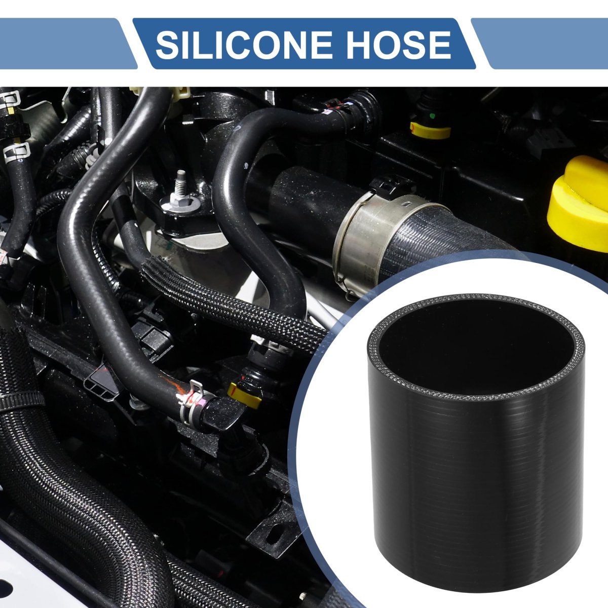 Straight Coupler Silicone Hose 3 54 In Id 94 Length 0 Degrees Black 4 Ply 5mm Thickness Air Intake Turbo Intercooler Piping