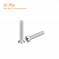 Uxcell M5x30mm Oval Head Phillips Machine Screws 25pcs 304 Stainless Steel Slightly Raised Countersunk