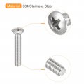 Uxcell M5x30mm Oval Head Phillips Machine Screws 25pcs 304 Stainless Steel Slightly Raised Countersunk