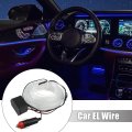 10 Meter 33ft Neon El Wire String Strip Ice Blue Cold Light Glow With Cigarette Lighter For Car Interior Decoration