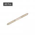 Uxcell 4 5x23mm Hanger Bolts 48pcs Double Ended Self-tapping Thread Wood To Dowel Screws For Connecting