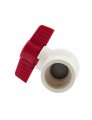 Uxcell Plumbing 32mm X Slip Ends Full Port Pvc Ball Valve White Red