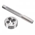 Uxcell M10 X 1 5mm Metric Tap And Die Set Machine Thread Screw With Rounding Kit For Nut Bolt Thread Repair