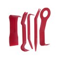 Multi Use Panel Removal Tool Set Red Plastic Automotive Upholstery Kit With Narrow Wide And Pull Type Removers 