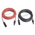 Wflnhb 10ft 12awg Black Red 12 Gauge Solar Panel Extension Cable Wire With Female And Male Connector