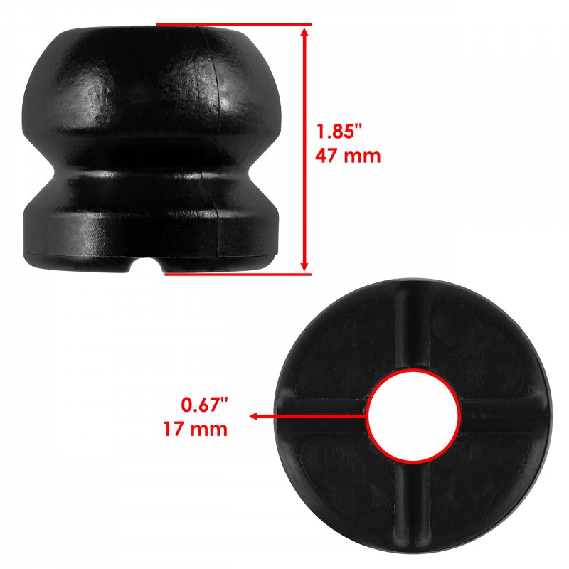 Caltric 2 Front Strut Shock Bumper For Polaris 17 8mm Id