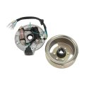 Magneto Stator Flywheel Rotor Kit Copper Aluminum Construction For Kick Start Engine
