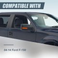 Auto Dynasty Right Passenger Side Black Textured Manual Adjustment Folding Rear View Towing Mirror Compatible With Ford F-150