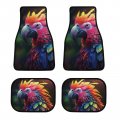 Colorful Parrots Car Floor Mat Set Universal Fit 4-piece Parrot Automotive Mats All Weather Anti-slip Protectionpets 