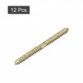 Uxcell 8x46mm Hanger Bolts 12pcs Double Ended Self-tapping Thread Wood To Dowel Screws For Connecting