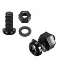 Uxcell Nylon Screw Nut Washer Assortment Kit M6x12mm Round Head Machine Bolt Nuts Flat Washers Black 20 Set