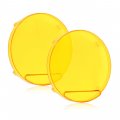 Auxbeam Round Amber Light Covers 7 Inch Off Road Protective Yellow Fog Bar Polycarbonate Lens For Offroad Truck Lights Bumper 
