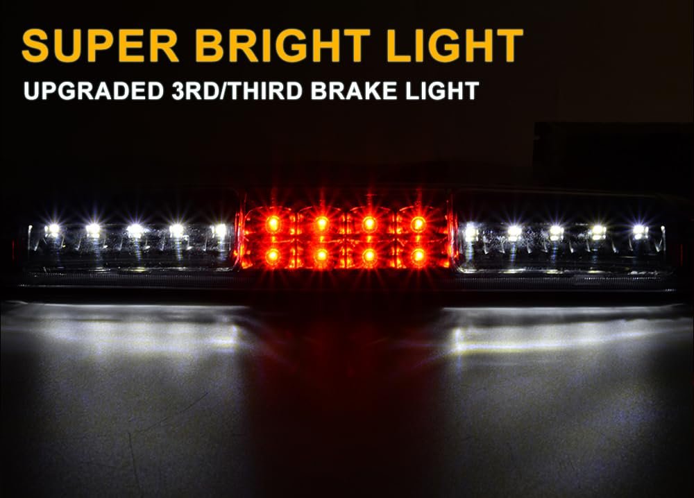 Led 3rd Brake Light Cargo Lamp For Chevy Silverado Gmc Sierra 1500 2500 3500 Hd 1999 2007 Clear Lens Black Housing