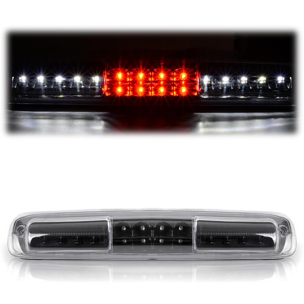 Led 3rd Brake Light Cargo Lamp For Chevy Silverado Gmc Sierra 1500 2500 3500 Hd 1999 2007 Clear Lens Black Housing