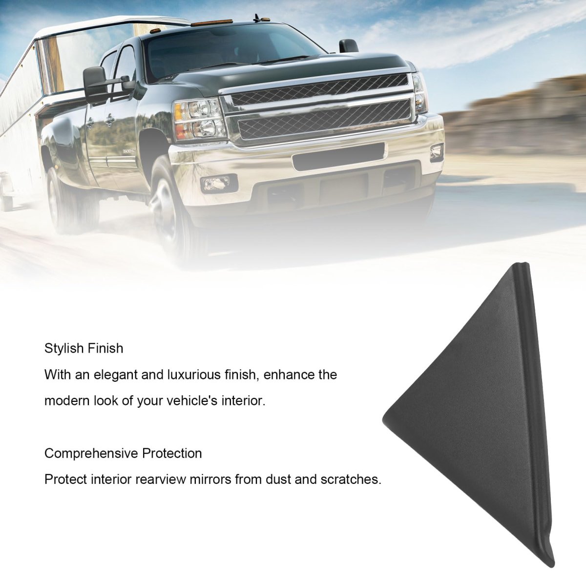 Front Door Upper Trim Panel Triangle Interior Mirror Cover Driver And Passenger Side For 1500 2500 Hd 3500 Right 25838248