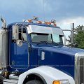 Niuparts Grakon 5000 Style Cab Marker Light Amber Amber Chrome -12 Led Inside Fit Kenworth W900 T880 T800 Peterbilt 377 385 379
