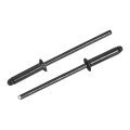 200pcs 1 8 In X 2 Countersunk Head Blind Rivets Zinc Plated Carbon Steel Grip And Mandrel Cap Black 