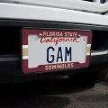Florida State University Stripes License Plate Tag Frame