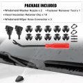 X Autohaux 18pcs Front Windshield Wiper Washer Nozzle Spray Jet Kit 05303834ab For Jeep Patriot 2008-2016