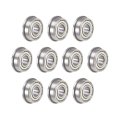 F696zz Flanged Ball Bearing 6mmx15mmx5mm Double Shielded Chrome Steel Deep Groove Bearings 10pcs 