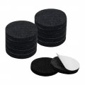 12pcs Furniture Felt Pads Round 1 3 4 Self Stick Slip-resistant Anti-scratch For Cabinet Chair Feet Leg Protector Black 