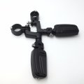 Smt-black Highway Airflow Foot Rest Pegs With 1 Inch Mounting Bracket Compatible Triumph Rocket V-star Roadstar Suzuki Intruder