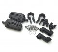 Smt-black Highway Airflow Foot Rest Pegs With 1 Inch Mounting Bracket Compatible Triumph Rocket V-star Roadstar Suzuki Intruder