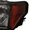 Auto Dynasty Smoked Housing Amber Corner Headlight Head Lamps Tool Kit Compatible With Ford F-150 09-14
