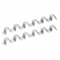 16mm Continuous 6 Slots Rigid Pipe Strap Clamps 201 Stainless Steel U-shaped Bracket Tube Clips 2 Pcs 
