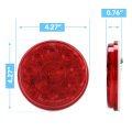 4 Red Led Stop Turn Tail Light Truck Utility Trailer Round Break