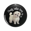 1080 Graphics Cute Crusty White Dog With Fluffy Curly Hair Cutest Eyes Of Maltese Terrier Shih Tzu Lover Key Chain Stainless 