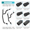 X Autohaux 1 Set Hvac Heater Supply And Return Hose For Buick Enclave Chevrolet Gmc Acadia Traverse Saturn Outlook 2007-2017