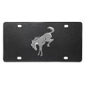 Ford Bronco 3d Chrome Logo On Real Black Carbon Fiber License Plate Official Licensed 